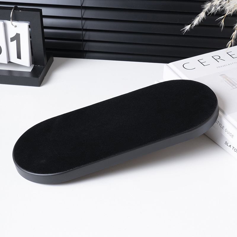 Metallist dekoratiivne kandik laua hoiustamiseks, ovaalne kuju, kaasaegne minimalistlik stiil, kohandatav