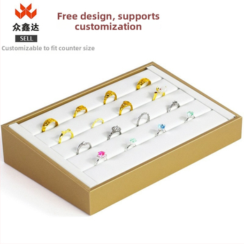 Vieno aukšto odinis papuošalų laikiklis su nuolydžia eksponavimo lėkštute