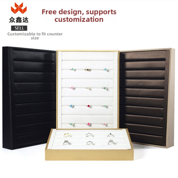 Vieno aukšto odinis papuošalų laikiklis su nuolydžia eksponavimo lėkštute