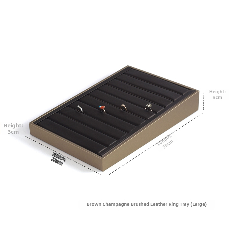 Vieno aukšto odinis papuošalų laikiklis su nuolydžia eksponavimo lėkštute