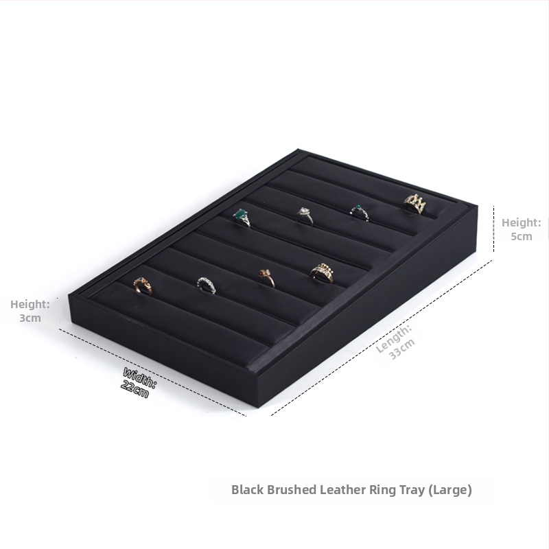 Vieno aukšto odinis papuošalų laikiklis su nuolydžia eksponavimo lėkštute