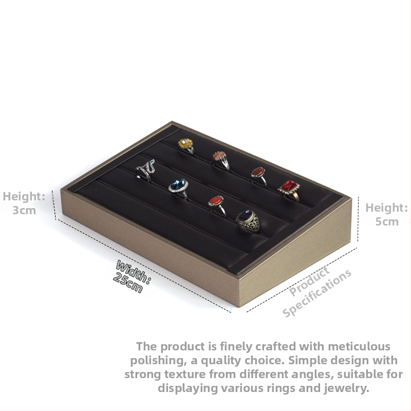 Vieno aukšto odinis papuošalų laikiklis su nuolydžia eksponavimo lėkštute