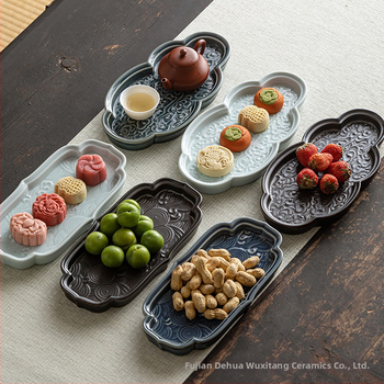 Portselanist puuviljade taldrik, hiina stiilis lihtne, kerge luksusretro disain, Wuxi Hall, Esmaklassiline kvaliteet