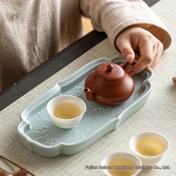 Portselanist puuviljade taldrik, hiina stiilis lihtne, kerge luksusretro disain, Wuxi Hall, Esmaklassiline kvaliteet