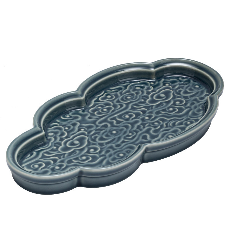 Portselanist puuviljade taldrik, hiina stiilis lihtne, kerge luksusretro disain, Wuxi Hall, Esmaklassiline kvaliteet