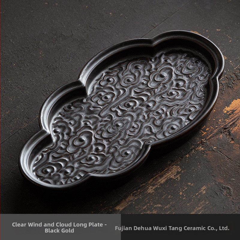 Portselanist puuviljade taldrik, hiina stiilis lihtne, kerge luksusretro disain, Wuxi Hall, Esmaklassiline kvaliteet