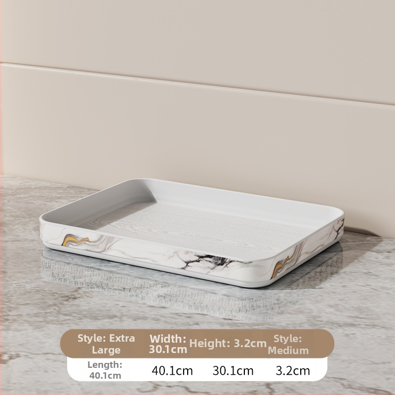 Eksponeerimisalus imitatsioonmarmori mustriga, triibuline muster, ruudukujuline plastmassist alus vannitoa valamule, luksuslik hoiustamine