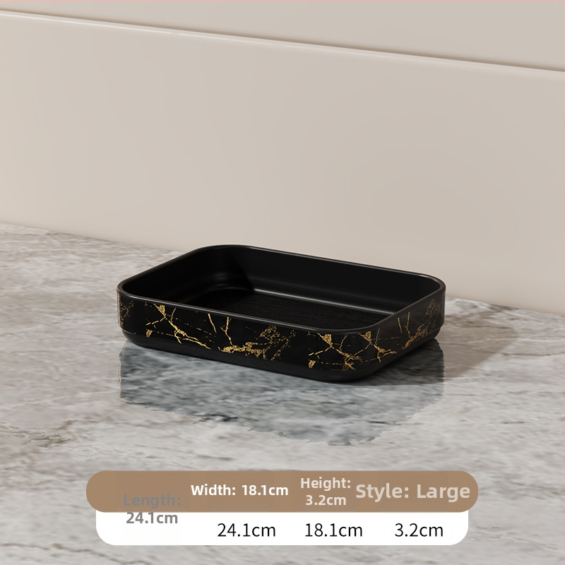 Eksponeerimisalus imitatsioonmarmori mustriga, triibuline muster, ruudukujuline plastmassist alus vannitoa valamule, luksuslik hoiustamine