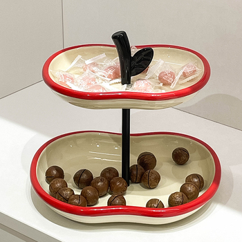 Portselanist mitmekihiline puuviljade plaat kodu elutoa – kaasaegne minimalistlik keramikaplaad puuviljade jaoks, 2024 esmaklassiline kvaliteet