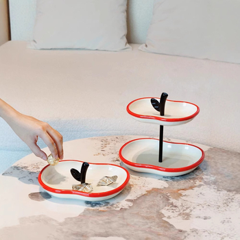 Portselanist mitmekihiline puuviljade plaat kodu elutoa – kaasaegne minimalistlik keramikaplaad puuviljade jaoks, 2024 esmaklassiline kvaliteet