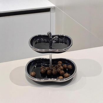 Portselanist mitmekihiline puuviljade plaat kodu elutoa – kaasaegne minimalistlik keramikaplaad puuviljade jaoks, 2024 esmaklassiline kvaliteet