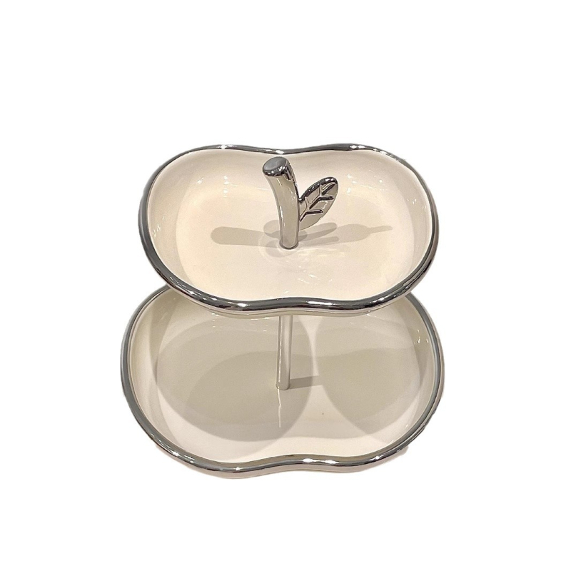 Portselanist mitmekihiline puuviljade plaat kodu elutoa – kaasaegne minimalistlik keramikaplaad puuviljade jaoks, 2024 esmaklassiline kvaliteet