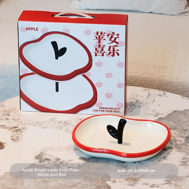 Portselanist mitmekihiline puuviljade plaat kodu elutoa – kaasaegne minimalistlik keramikaplaad puuviljade jaoks, 2024 esmaklassiline kvaliteet