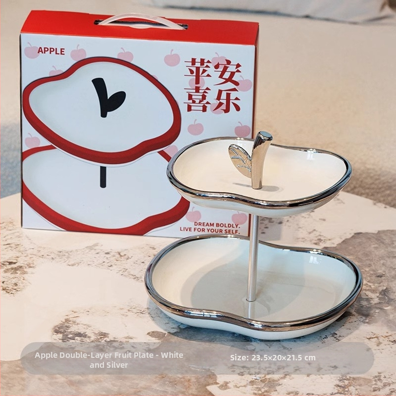 Portselanist mitmekihiline puuviljade plaat kodu elutoa – kaasaegne minimalistlik keramikaplaad puuviljade jaoks, 2024 esmaklassiline kvaliteet