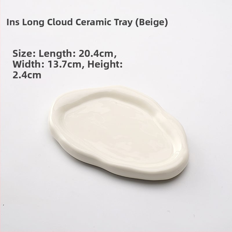 Keraamiline pilveplaat juveelide hoiuks ja aromaterapeutilise näituse jaoks, sisenemisvõtmete hoidja (Materjal: keraamika; Kohandamine: Jah; Pind: Elektroplaadimine, Glazuur)