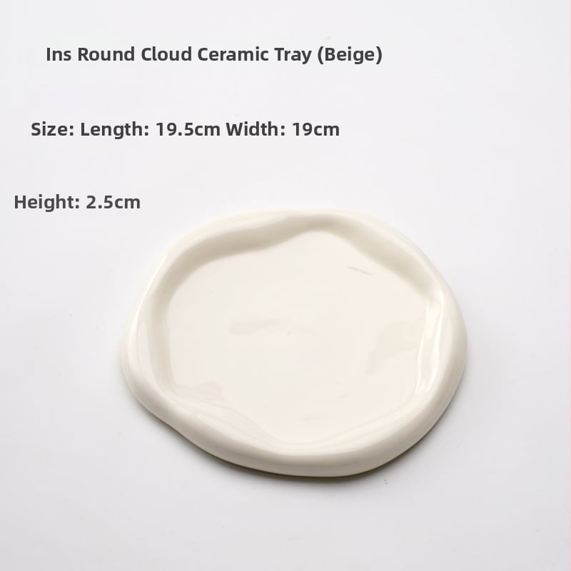 Keraamiline pilveplaat juveelide hoiuks ja aromaterapeutilise näituse jaoks, sisenemisvõtmete hoidja (Materjal: keraamika; Kohandamine: Jah; Pind: Elektroplaadimine, Glazuur)