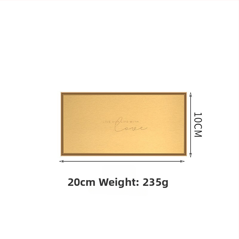 Rozsdamentes acél tároló tál ékszerekhez és kozmetikumokhoz, modern minimalista stílus, elektroplattált felület