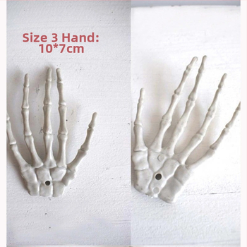 Holy Journey Helovīna scenārija rekvizīts — plastmasas injekcijas veidota skeleta roka, piemērota spoku mājai un telpu plānošanai