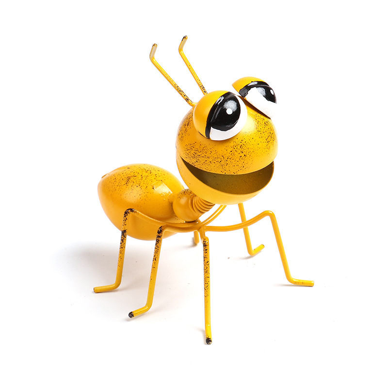 Kovított vasból készült falidísz-szett: hangya motívumú rovar dekor, pasztorális stílus, bár és étterem számára, retro megjelenés