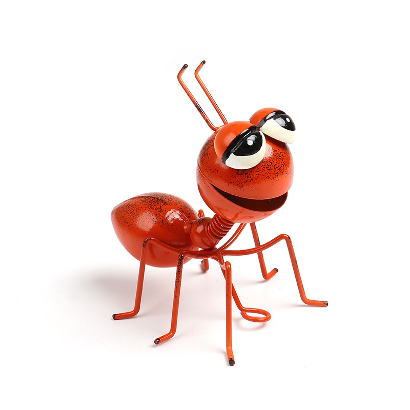 Kovított vasból készült falidísz-szett: hangya motívumú rovar dekor, pasztorális stílus, bár és étterem számára, retro megjelenés