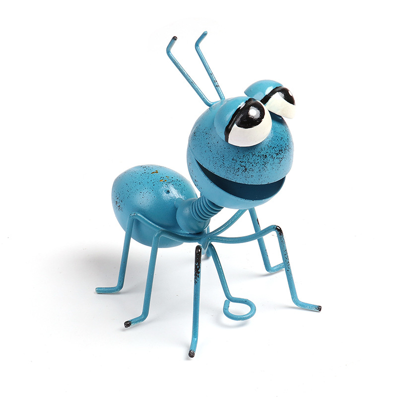 Kovított vasból készült falidísz-szett: hangya motívumú rovar dekor, pasztorális stílus, bár és étterem számára, retro megjelenés