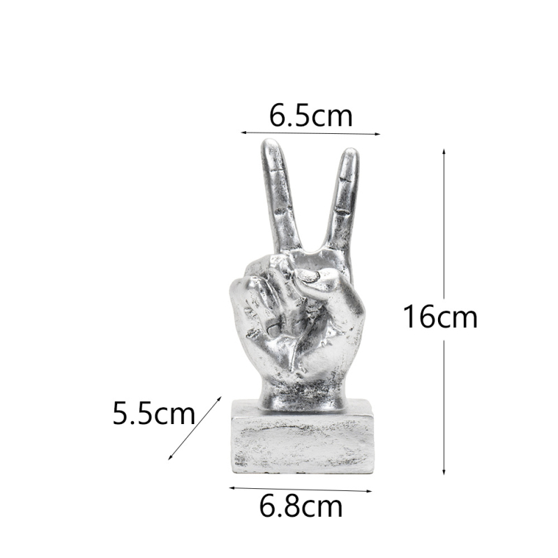 Gechuang смолена статуетка с жест OK за бюро – офис декор, готов за подарък