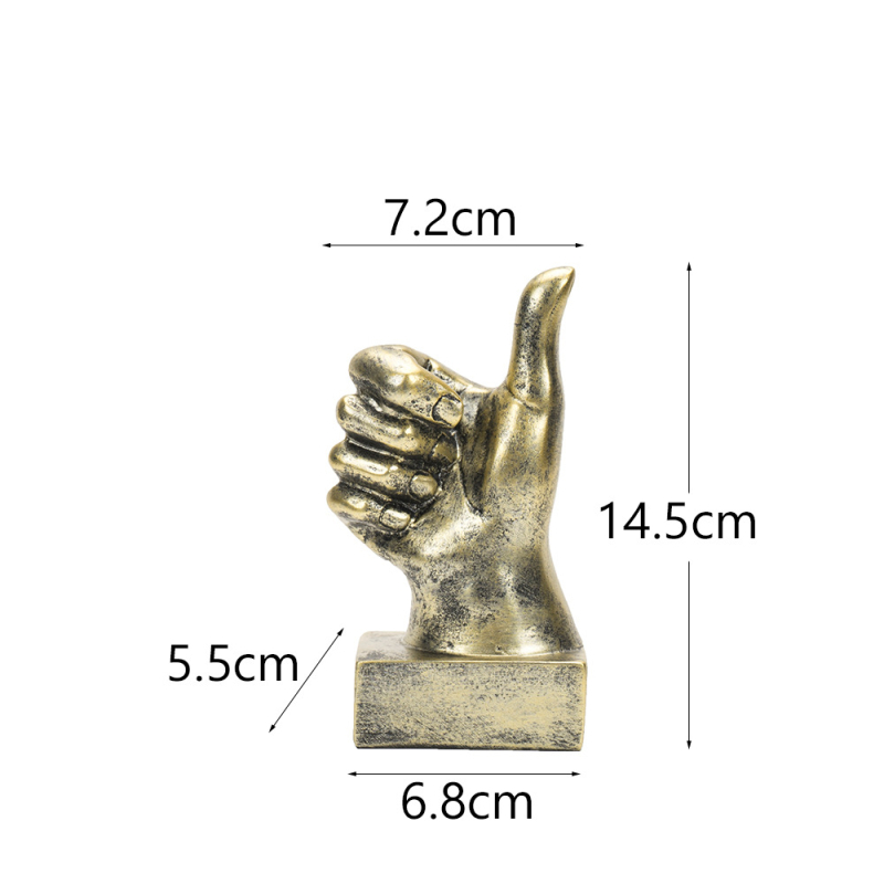 Gechuang figurină din rășină cu gestul OK – decor pentru birou, cadou gata