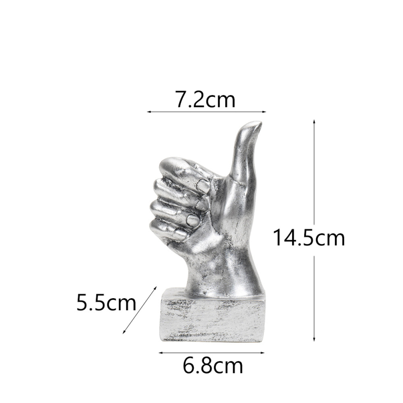 Gechuang смолена статуетка с жест OK за бюро – офис декор, готов за подарък