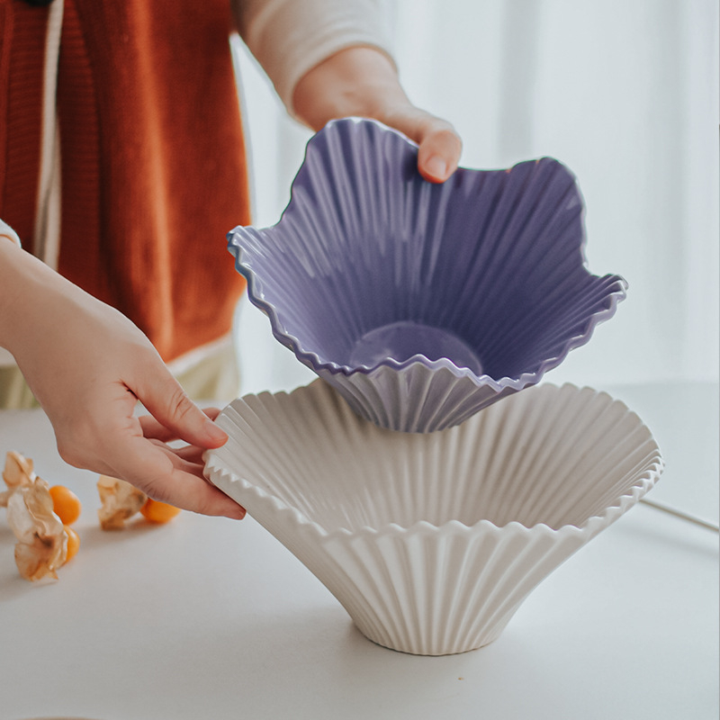 Porcelininė dubenėlė su netolyga forma, šiuolaikiškas paprastas stilius, vientisas raštas, mikrobangų krosnelė tinkama