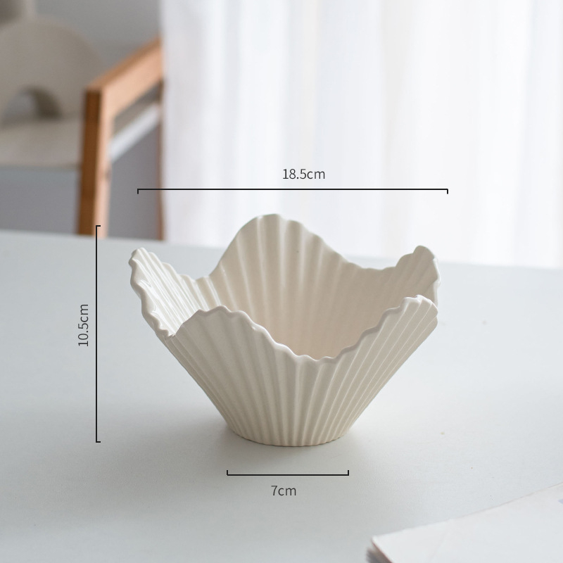 Porcelininė dubenėlė su netolyga forma, šiuolaikiškas paprastas stilius, vientisas raštas, mikrobangų krosnelė tinkama