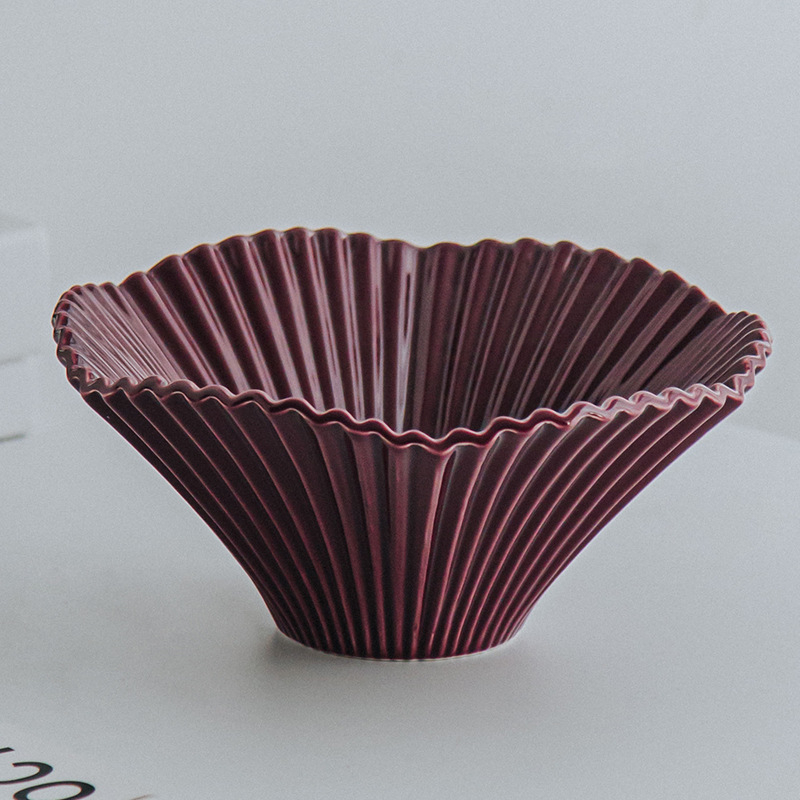 Porcelininė dubenėlė su netolyga forma, šiuolaikiškas paprastas stilius, vientisas raštas, mikrobangų krosnelė tinkama