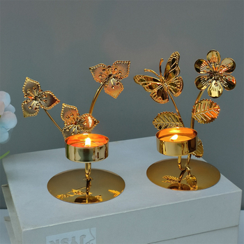 Geometrikus vas gyertyatartó, könnyed luxus stílusban, otthoni dekorációhoz