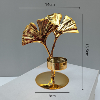 Geometrikus vas gyertyatartó, könnyed luxus stílusban, otthoni dekorációhoz