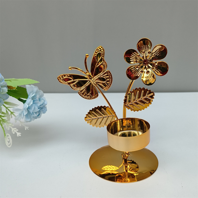 Geometrikus vas gyertyatartó, könnyed luxus stílusban, otthoni dekorációhoz