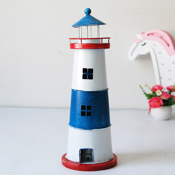 Geležinis žvakių laikiklis faros formos - Viduržemio jūros stilius, elektroplakavimas, stalinis dekoras