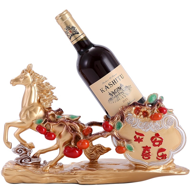 Dekoratyvinė vyno lentyna iš dervos, rankų dažyta, naujojo Kinijos stiliaus, pritaikomas paviršius