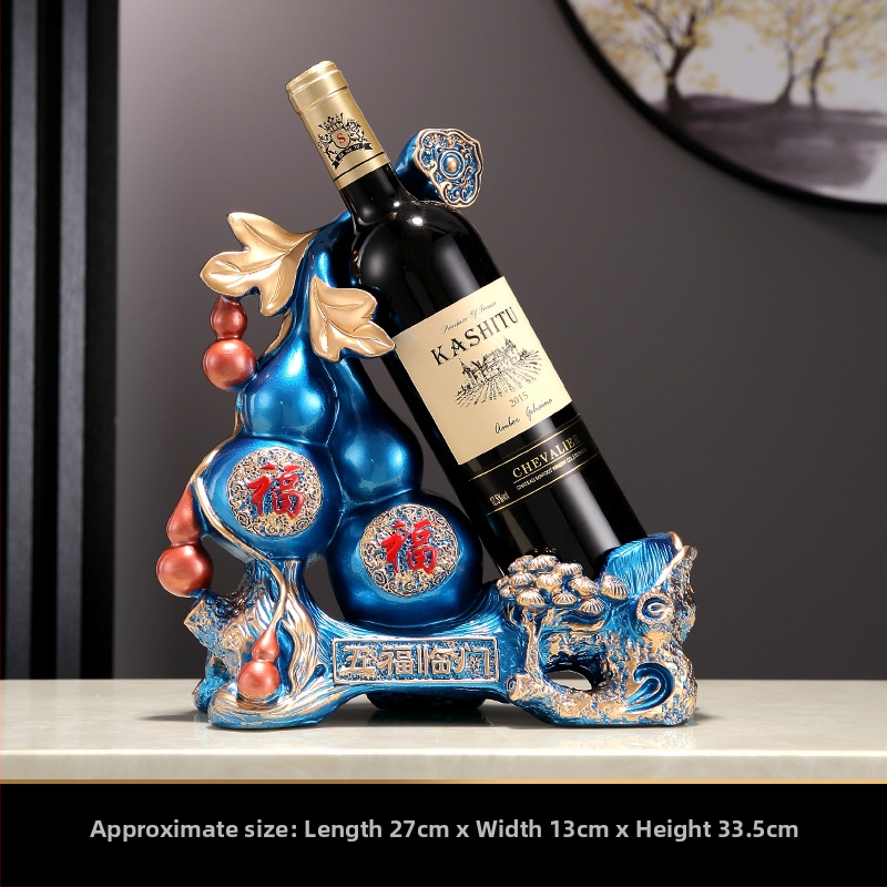 Dekoratyvinė vyno lentyna iš dervos, rankų dažyta, naujojo Kinijos stiliaus, pritaikomas paviršius