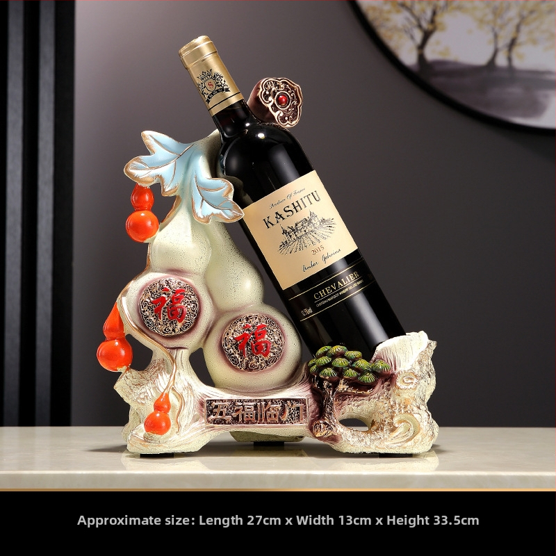 Dekoratyvinė vyno lentyna iš dervos, rankų dažyta, naujojo Kinijos stiliaus, pritaikomas paviršius