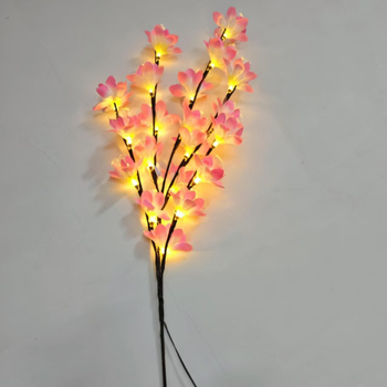 Lumină LED în formă de ramură de brad pentru decor acasă, 20 LED-uri, IP43, 3W, 200 lm, alimentare cu baterii