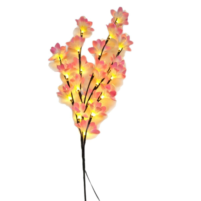 Lumină LED în formă de ramură de brad pentru decor acasă, 20 LED-uri, IP43, 3W, 200 lm, alimentare cu baterii