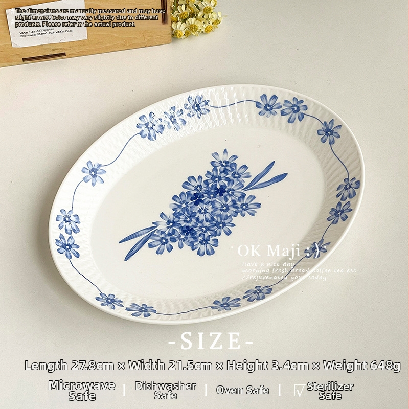 Keraamiline magustoidu taldrik, ümmargune, kaasaegse minimalistliku stiili, kõrge temperatuuriga dekale