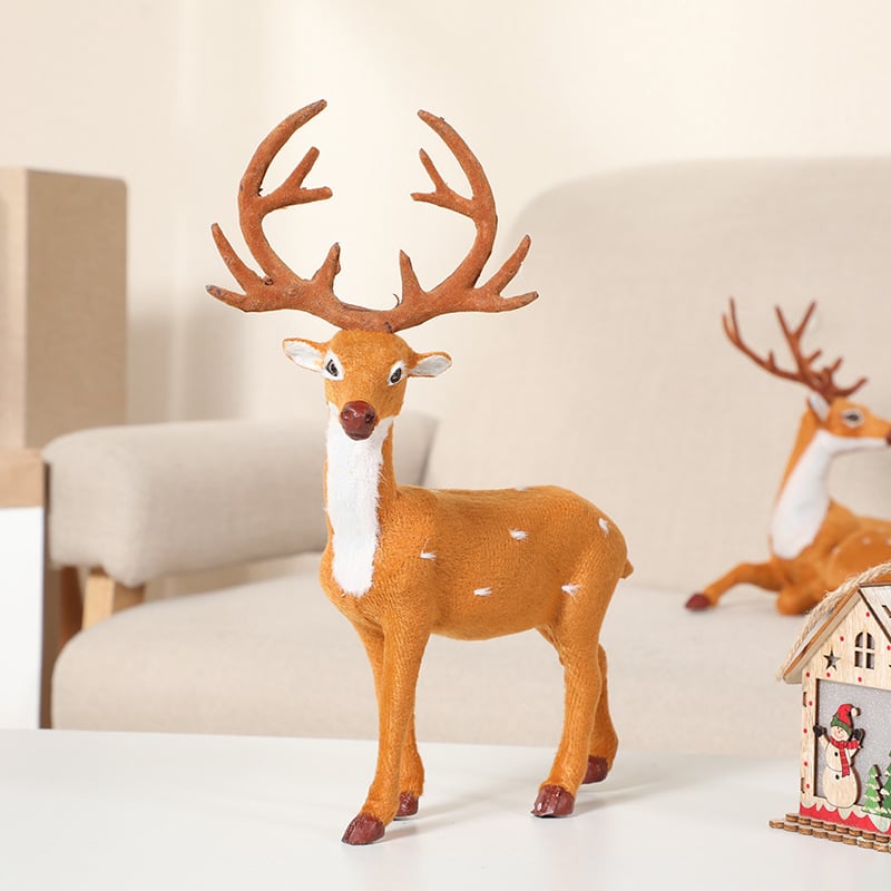 Μίνι φιγούρα ελαφιού σικά για βιτρίνα χριστουγεννιάτικου καταστήματος; Υλικό: Ξύλο; Συσκευασία: PVC κουτί δώρου; Κατηγορία: Διακοσμήσεις Χριστουγέννων; Μάρκα: Ming Deer Christmas