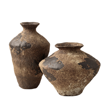 Keramička vaza u stilu wabi-sabi, zen inspiracija, za suho cvijeće, dekor dnevnog boravka
