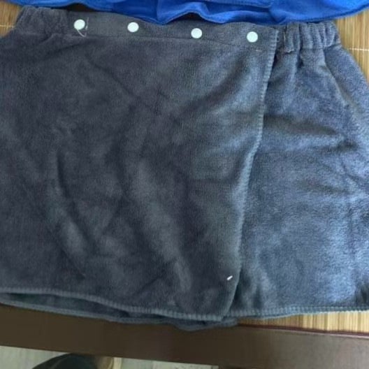 Fustă de prosop de baie pentru bărbați — fleece coral, 150D țesătură plată, greutate 140–170 g