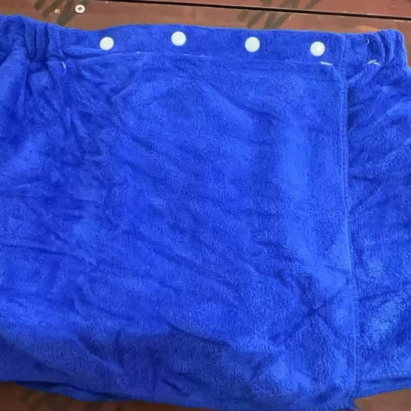 Fustă de prosop de baie pentru bărbați — fleece coral, 150D țesătură plată, greutate 140–170 g