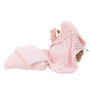 Set de prosoape de baie din catifea corală (prosoape pentru corp, față și căciulă de uscare a părului) – Brand: Yiduo; Material: catifea coral; Greutate: 400–500 g; Personalizare disponibilă