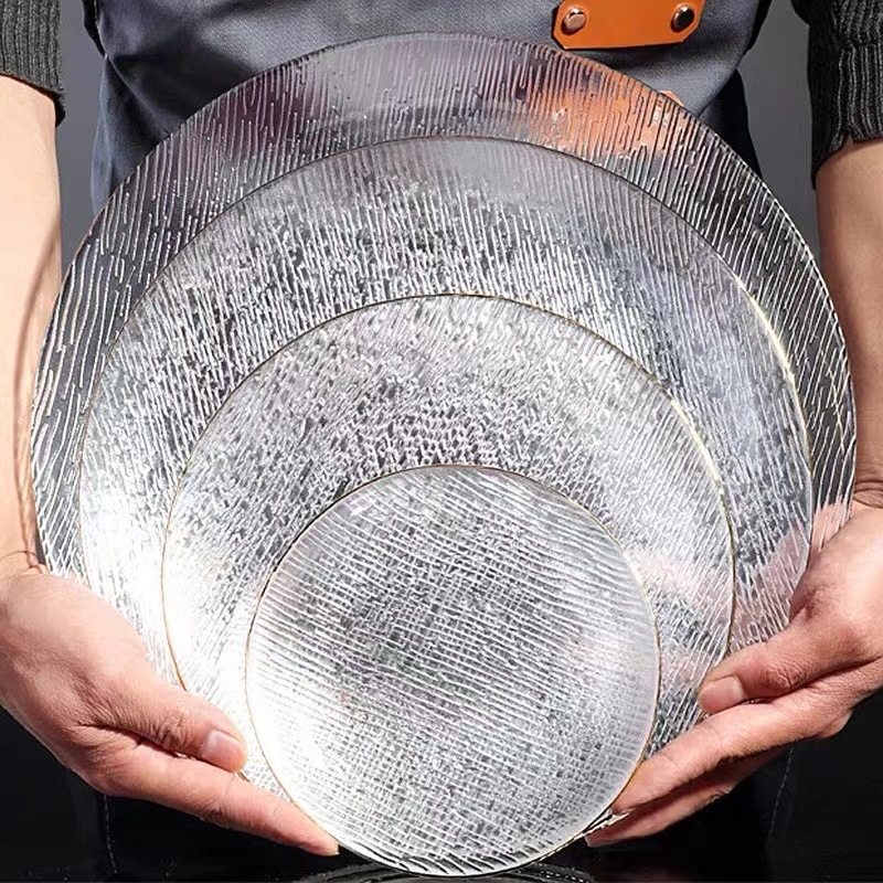 Puuviljade taldrik, jaapani stiil, ümmargune klaasist taldrik, käsitöö, joodivaba kristall