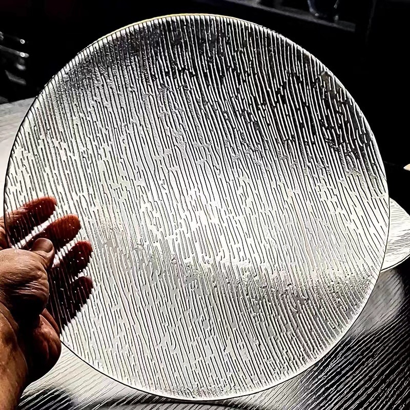 Puuviljade taldrik, jaapani stiil, ümmargune klaasist taldrik, käsitöö, joodivaba kristall