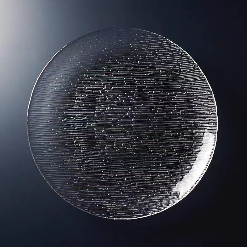 Puuviljade taldrik, jaapani stiil, ümmargune klaasist taldrik, käsitöö, joodivaba kristall