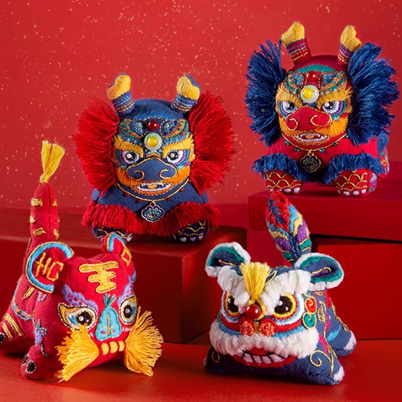 Acarhat DIY rongytigris hímzőkészlet — hímzőanyag, fonal, Új kínai stílus